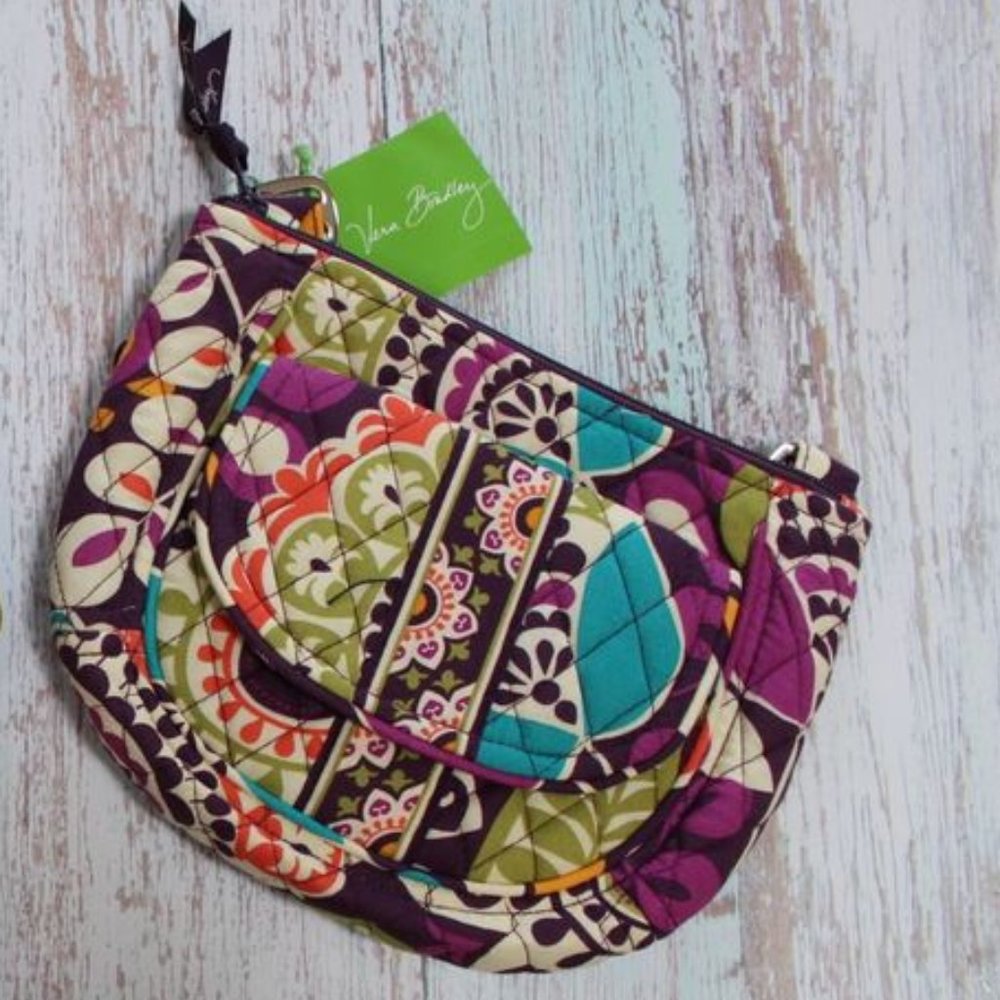 NWT Vera Bradley Plum Crazy Lizzy Crossbody